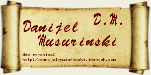 Danijel Mušurinski vizit kartica